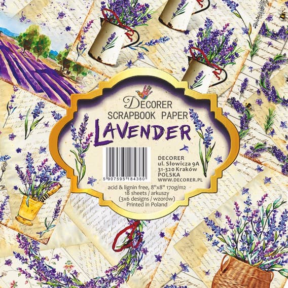 Lavender - 8'X 8' DECORER DECORER Scrapbook Paper