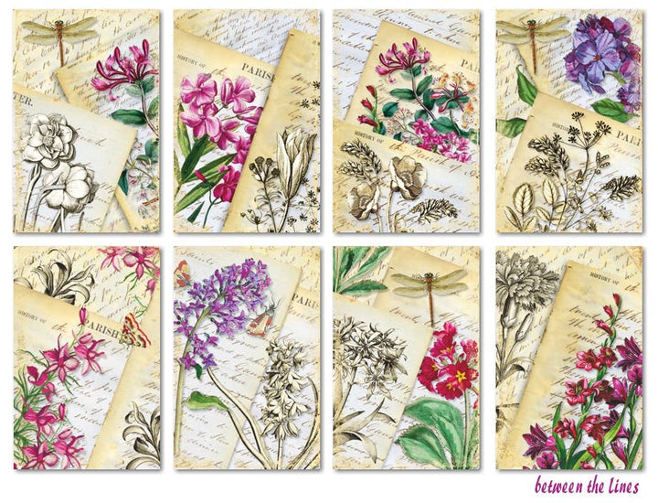 Between The Lines - Gift Tag Set 24 pcs, 7cm x 10,8 cm , DECORER Scrapbook Paper