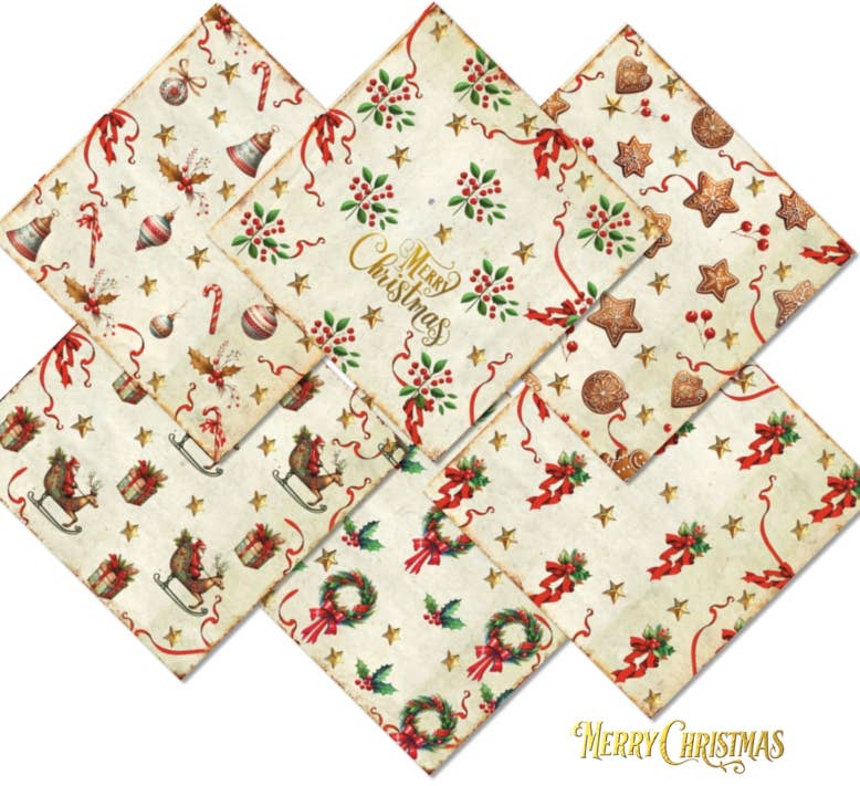 Merry Christmas - 8'X 8' DECORER Scrapbook Paper