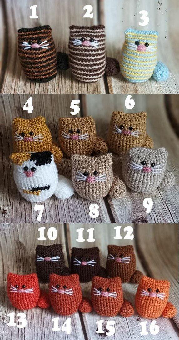 Crochet Cat Keychain: Handmade Amigurumi Cat Lover Gift
