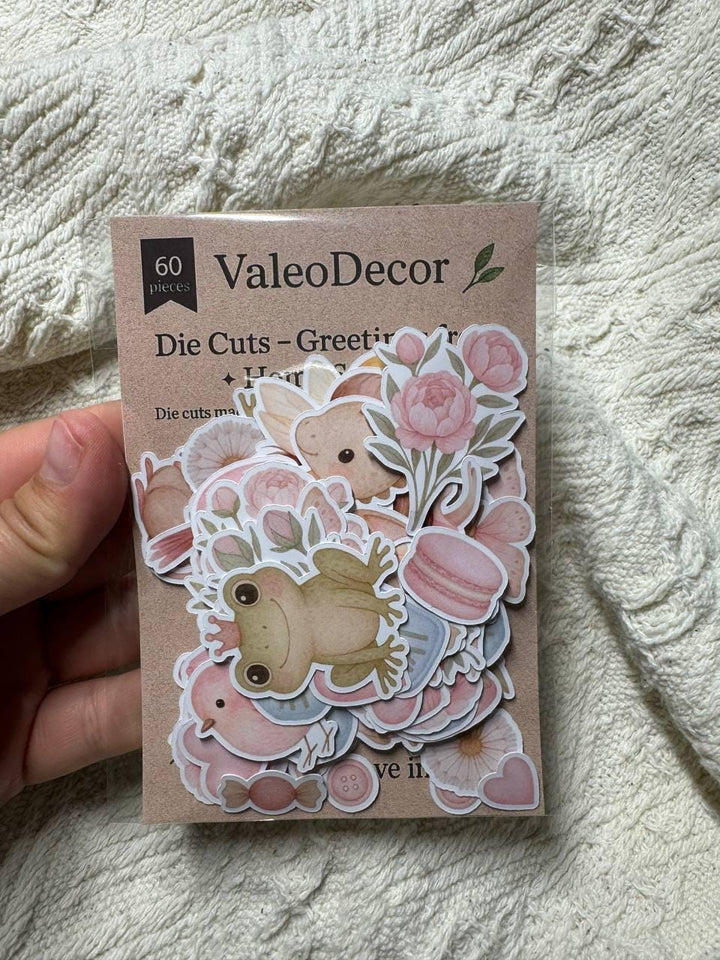 Fairy Garden Die Cuts Set – 60 Pieces | Handmade Photo Cardstock Cutouts by ValeoDecor |Non-Sticky Photo Cardstock Cutouts