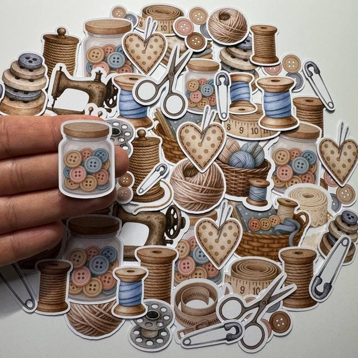 Sewing & Crafting Die Cuts – 60 Pieces | Handmade Photo Cardstock Cutouts by ValeoDecor