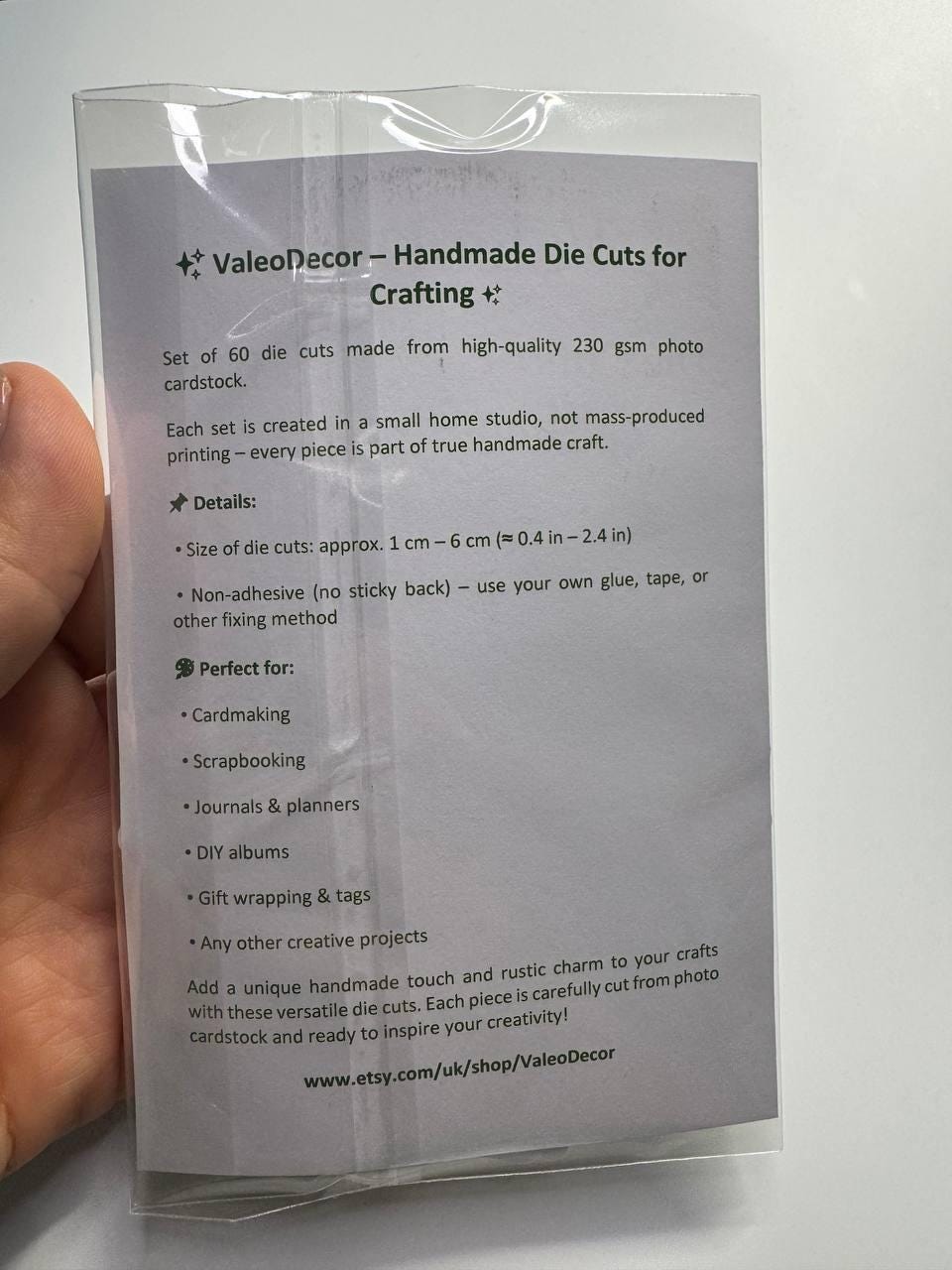 Woodland Christmas Die Cuts Set – 60 Pieces | Handmade Festive Paper Cutouts by ValeoDecor (Not Stickers)