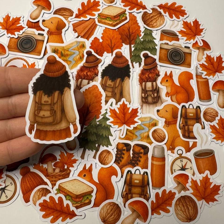 Autumn Adventure Die Cuts Set – 60 Pieces | Handmade Cosy Paper Cutouts by ValeoDecor (Not Stickers)