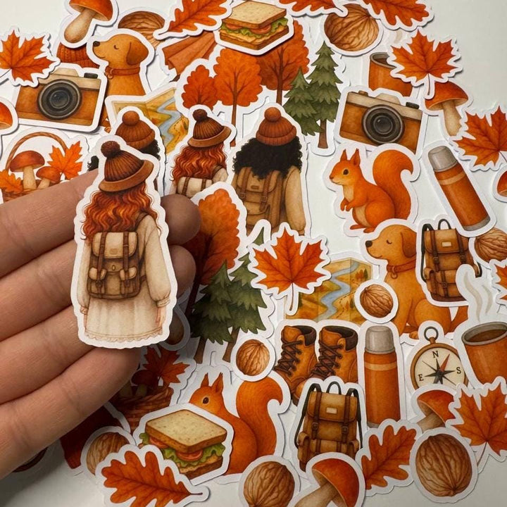 Autumn Adventure Die Cuts Set – 60 Pieces | Handmade Cosy Paper Cutouts by ValeoDecor (Not Stickers)