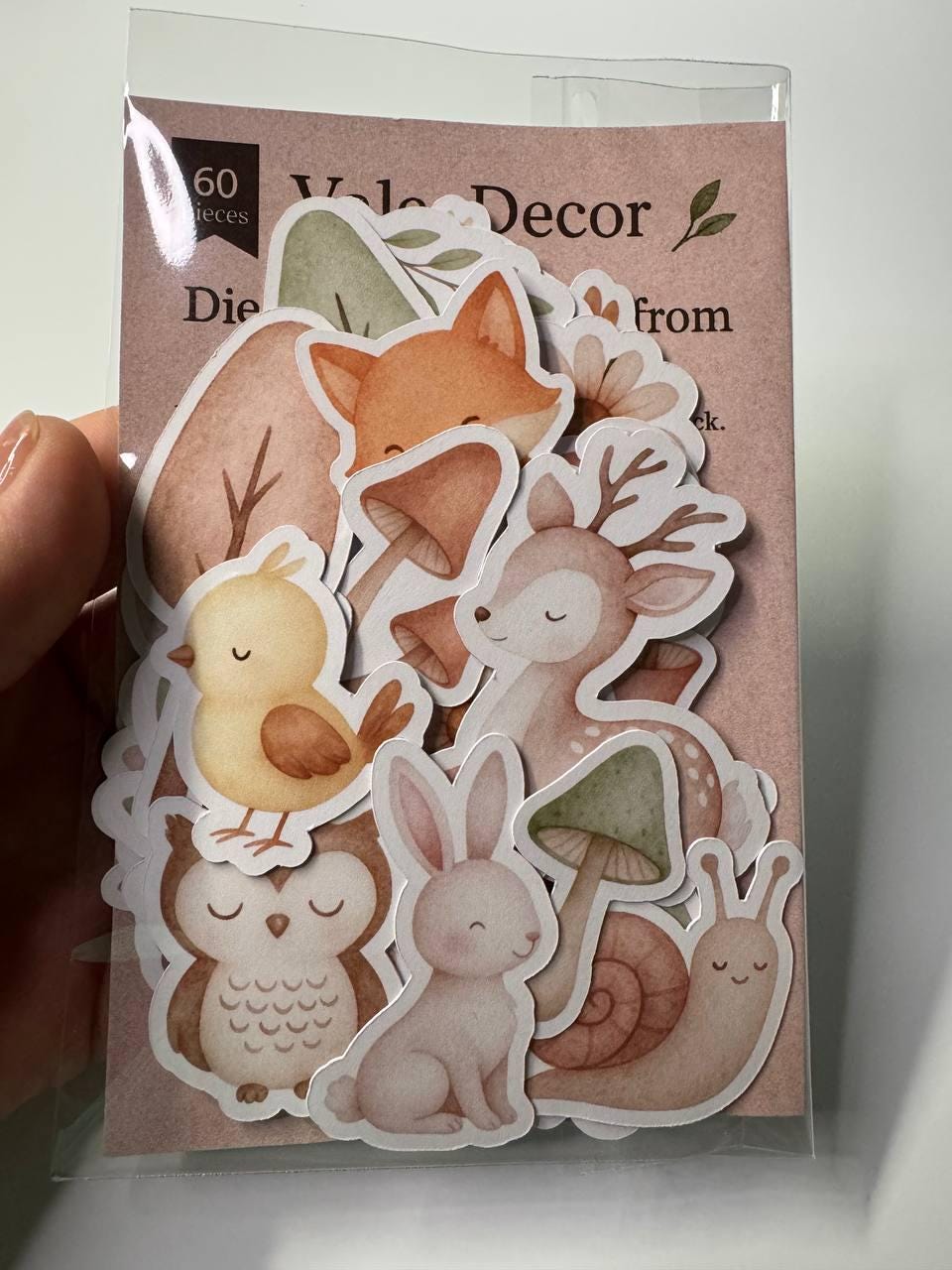 Woodland Animals Die Cuts Set – 60 Pieces | Handmade Nature Paper Cutouts by ValeoDecor (Not Stickers)
