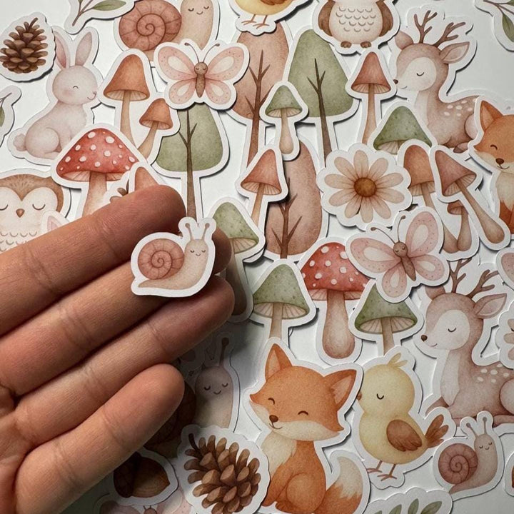 Woodland Animals Die Cuts Set – 60 Pieces | Handmade Nature Paper Cutouts by ValeoDecor (Not Stickers)