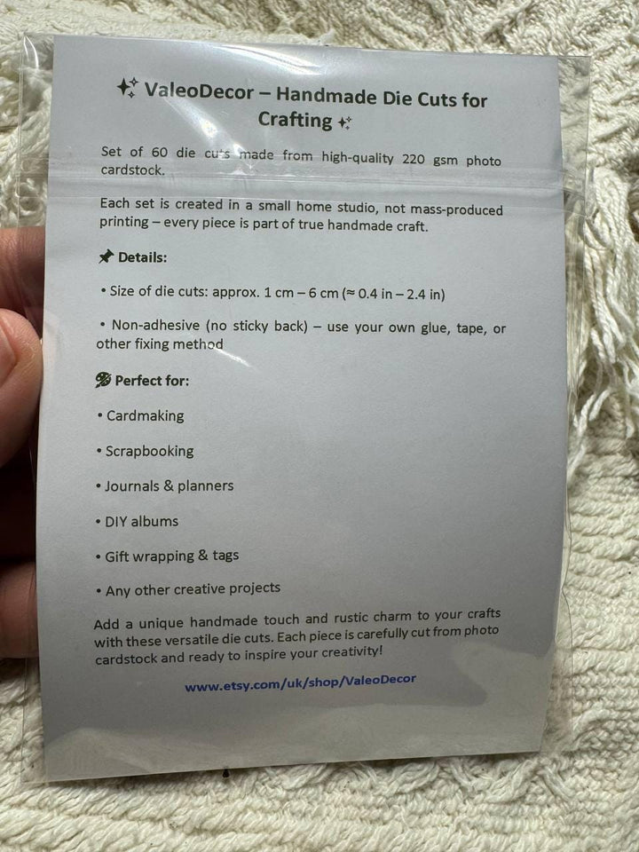 Floral Die Cuts Set – 60 Pieces Paper Ephemera | Orange Flower and Leaf Designs | Scrapbooking & Journaling Supplies (Not Stickers)