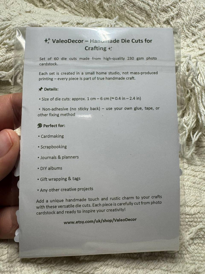 Neutral Roses Die Cuts Set – 60 pcs Floral Cardstock Embellishments for Scrapbooking, Journaling & Cardmaking (Not Stickers)