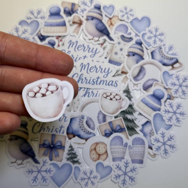 Winter Die Cuts Set – Christmas Paper Ephemera | 60 pcs Non-Adhesive Die Cuts for Scrapbooking, Journals & Cardmaking (Not Stickers)