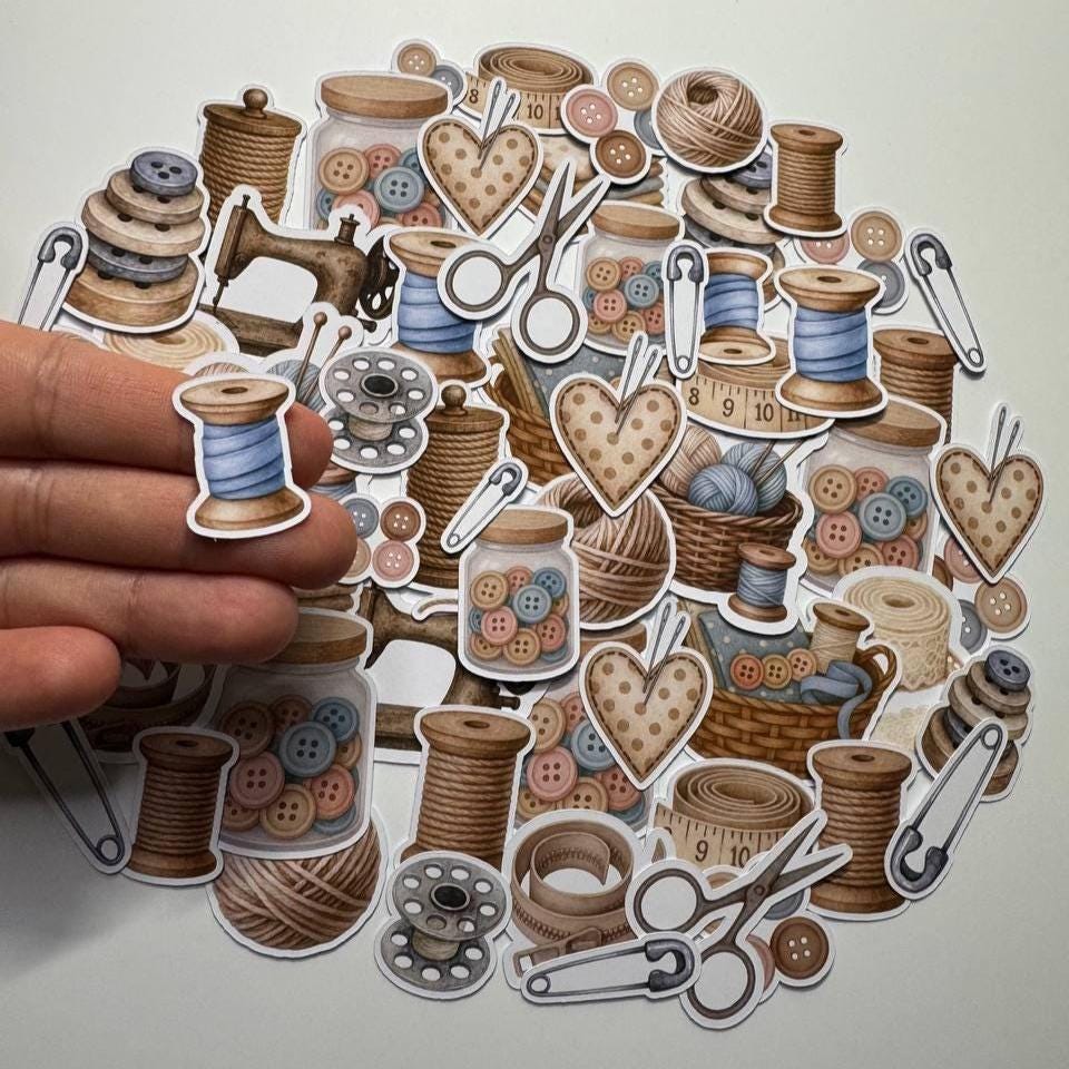 Sewing & Crafting Die Cuts – 60 Pieces | Handmade Photo Cardstock Cutouts by ValeoDecor