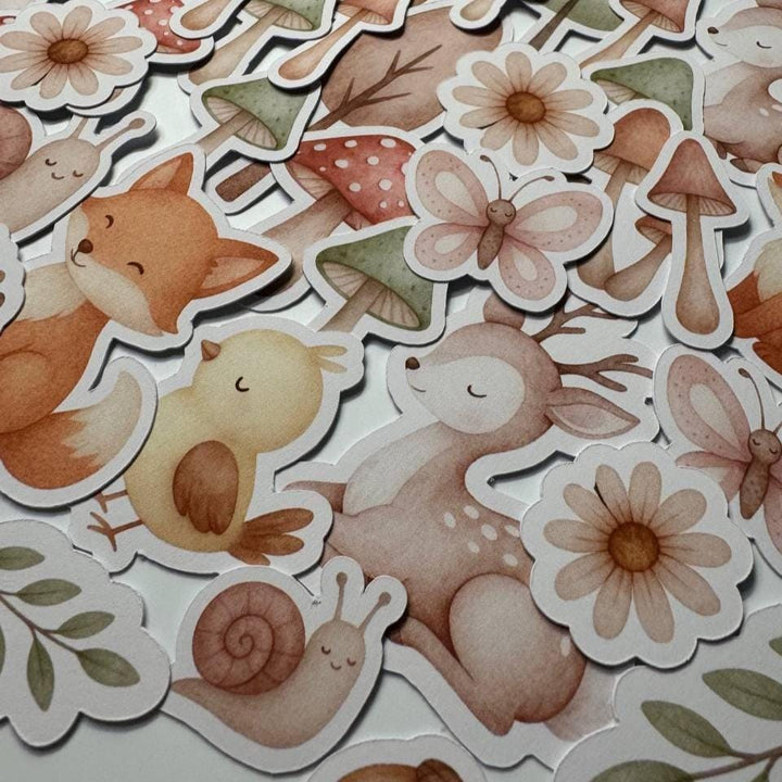 Woodland Animals Die Cuts Set – 60 Pieces | Handmade Nature Paper Cutouts by ValeoDecor (Not Stickers)