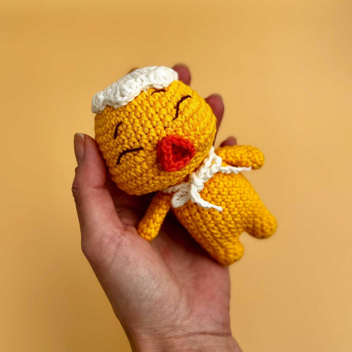 Knitty Critters - The Crochet Basket - Little Chick, Kit - Crochet Kits For All Skill Levels - Adorable Amigurumi Creations