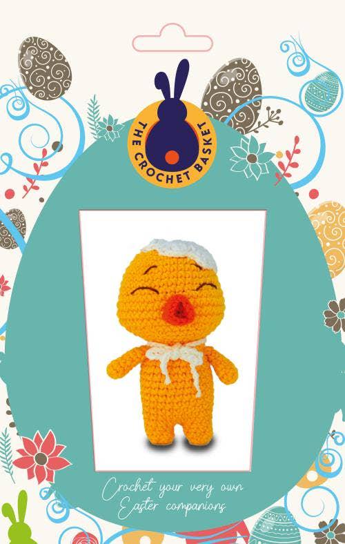 Knitty Critters - The Crochet Basket - Little Chick, Kit - Crochet Kits For All Skill Levels - Adorable Amigurumi Creations