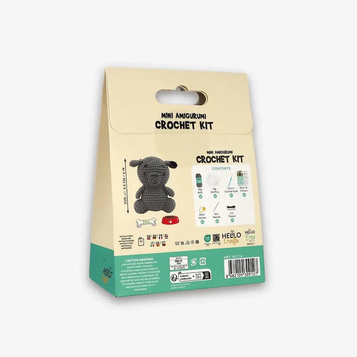 Knitty Critters - Mini Amigurumi - Buddy | DIY Crochet Kit - Crochet Kits For Beginners - Soft Cotton/Acrylic Yarn - Amigurumi Crochet Kit