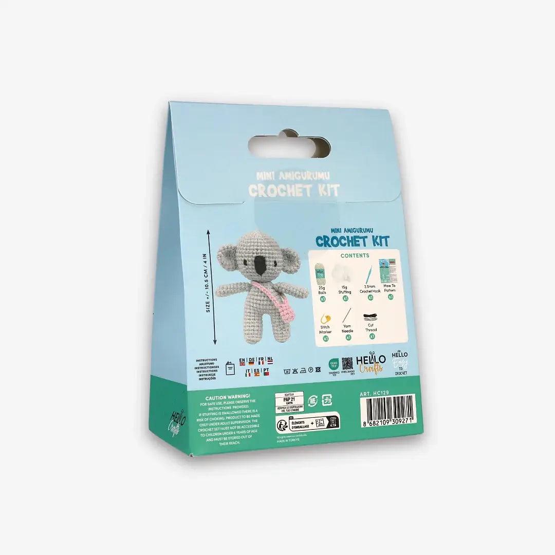 Knitty Critters - Mini Amigurumi - Ozzy | DIY Crochet Kit - Crochet Kits For Beginners - Soft Cotton/Acrylic Blend Yarn