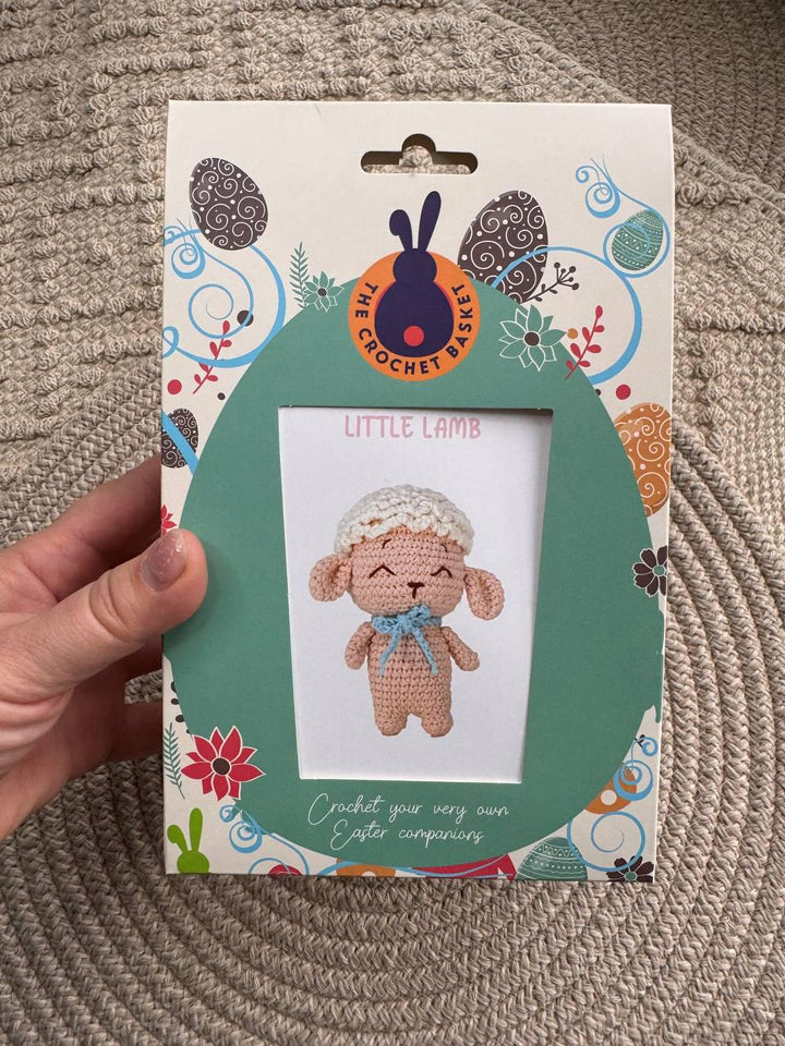 Knitty Critters - The Crochet Basket - Little Lamb, Kit - Crochet Kits For All Skill Levels - Adorable Amigurumi Creations
