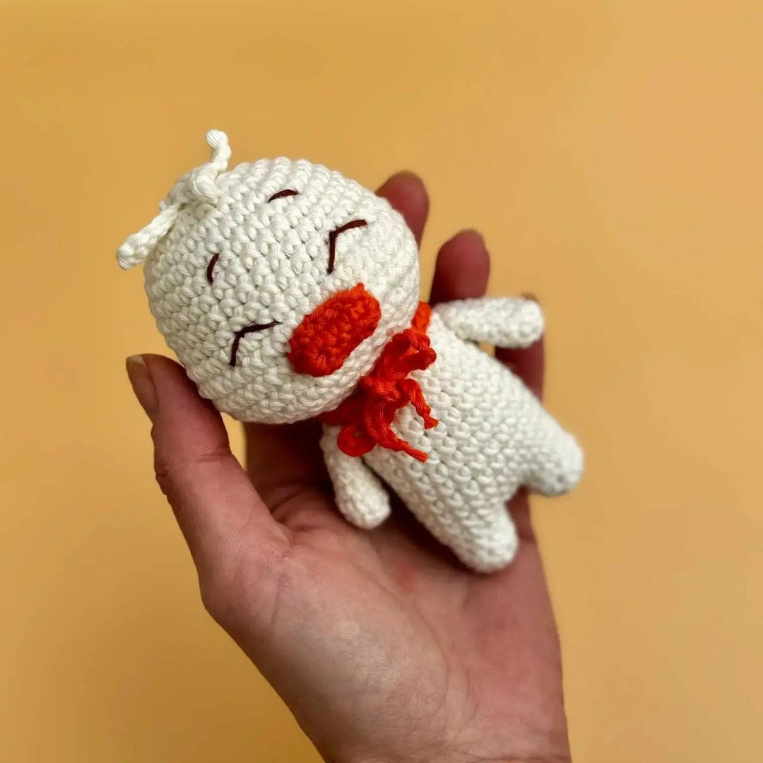 Knitty Critters - The Crochet Basket - Little Duckling Kit - Crochet Kits For Beginners - Adorable Amigurumi Patterns - 100% Cotton Yarn Kit