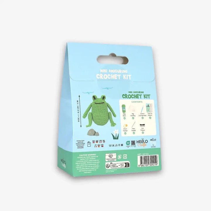 Knitty Critters - Mini Amigurumi - Hopper | DIY Crochet Kit - Crochet Kits For Beginners - Soft Cotton/Acrylic Blend Yarn