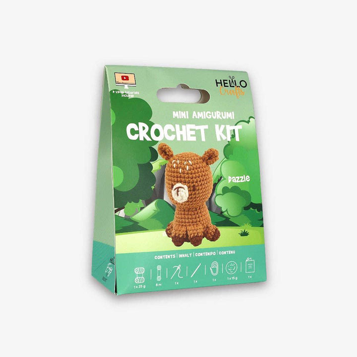 Knitty Critters - Mini Amigurumi - Dazzle | DIY Crochet Kit - Crochet Kits For Beginners - Soft Cotton/Acrylic Blend Yarn