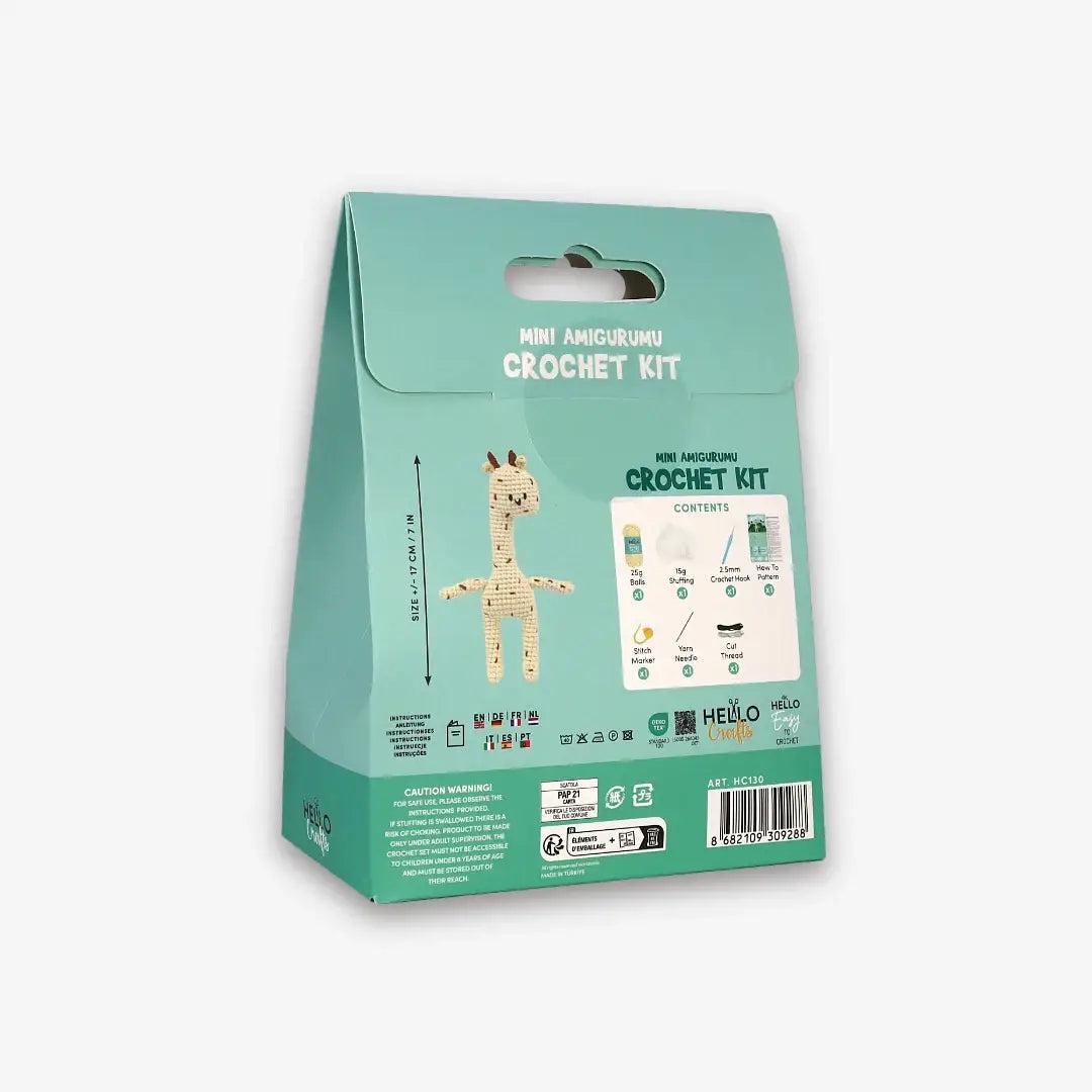 Knitty Critters - Mini Amigurumi - Jiffy | DIY Crochet Kit - Crochet Kits For Beginners - Soft Cotton/Acrylic Blend Yarn