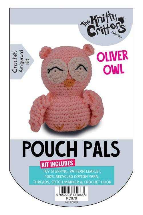 Knitty Critters - Pouch Pals - Oliver Owl, Kit