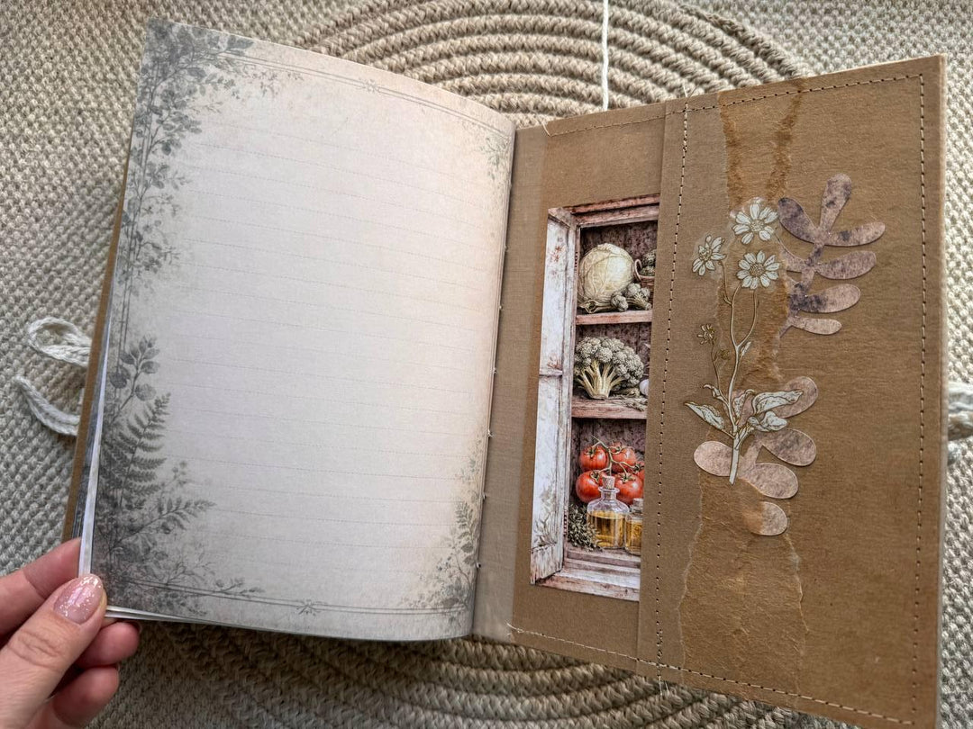 A5 Weekly Wellness Journal | Injection Tracker Notebook | Therapy & Weight Progress Log | Handmade Cottagecore Planner | Junk Journal