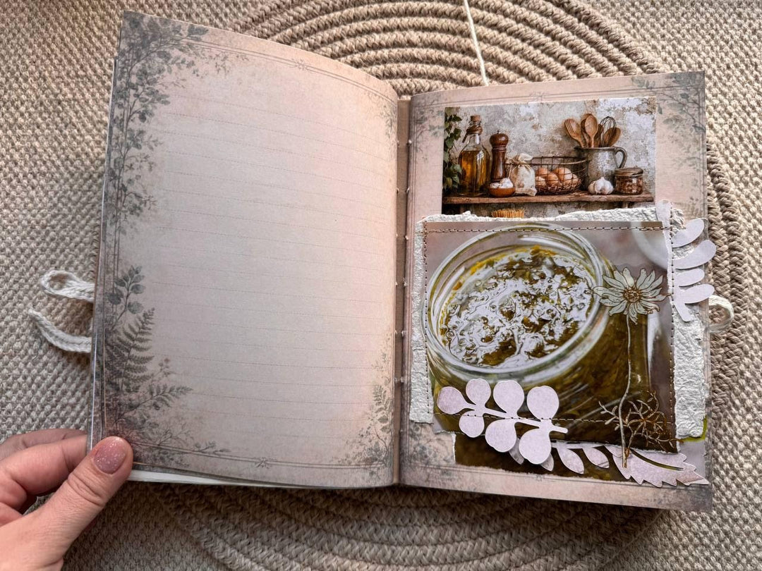 A5 Weekly Wellness Journal | Injection Tracker Notebook | Therapy & Weight Progress Log | Handmade Cottagecore Planner | Junk Journal