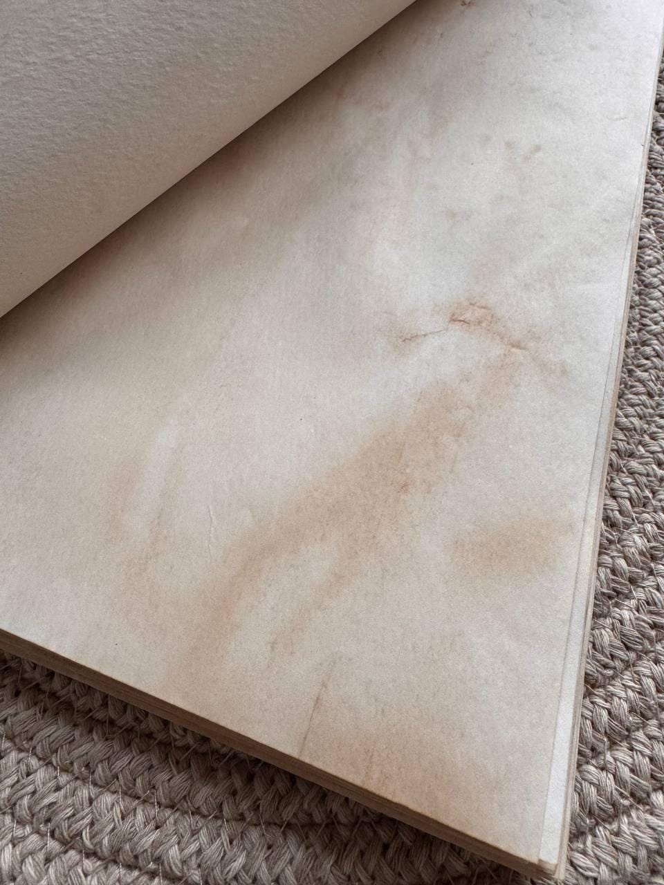 Handmade Tea Stained Paper A4 | 80gsm Aged Vintage Sheets for Junk Journal, Book Binding & Scrapbooking
