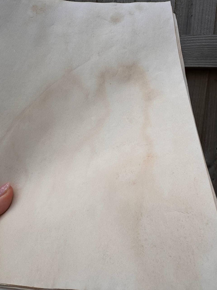 Handmade Tea Stained Paper A4 | 80gsm Aged Vintage Sheets for Junk Journal, Book Binding & Scrapbooking