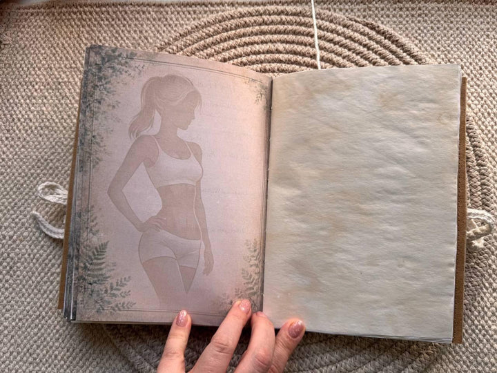 A5 Weekly Wellness Journal | Injection Tracker Notebook | Therapy & Weight Progress Log | Handmade Cottagecore Planner | Junk Journal