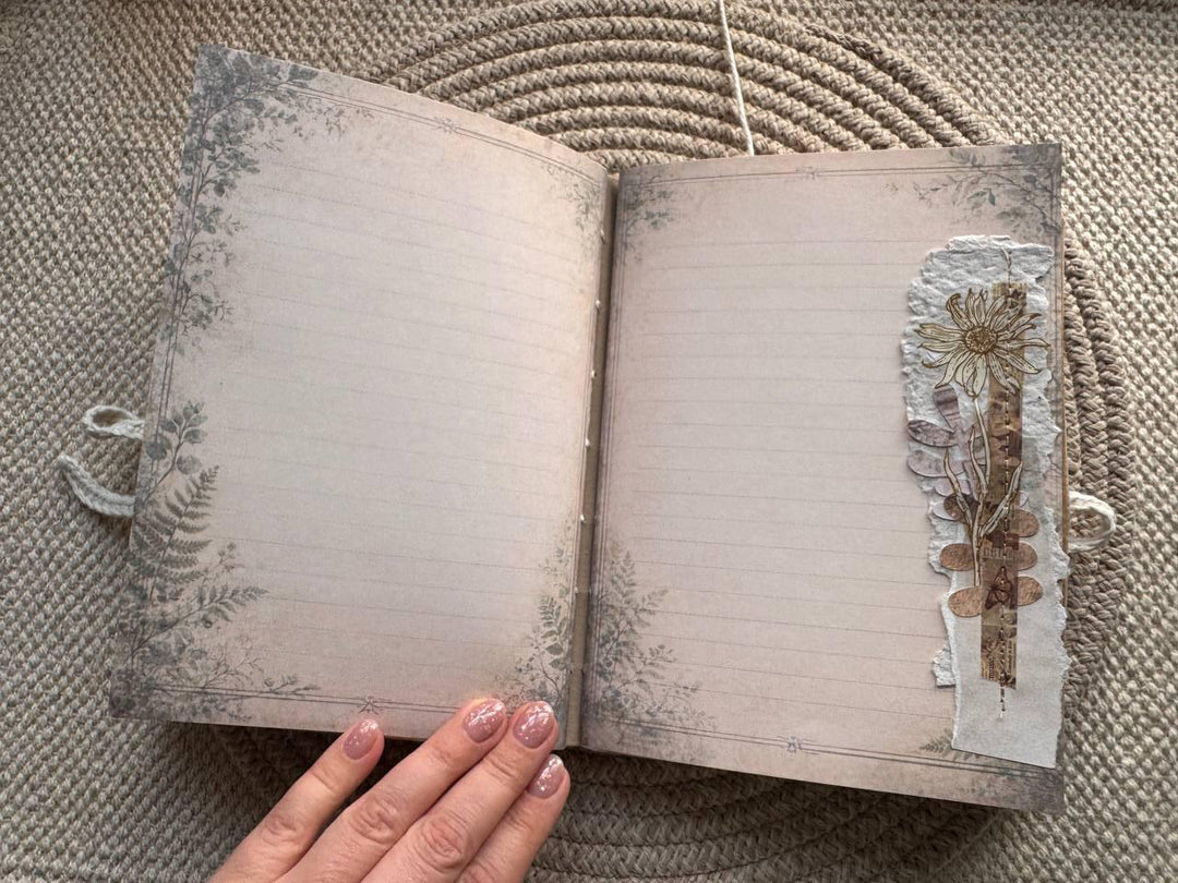 A5 Weekly Wellness Journal | Injection Tracker Notebook | Therapy & Weight Progress Log | Handmade Cottagecore Planner | Junk Journal