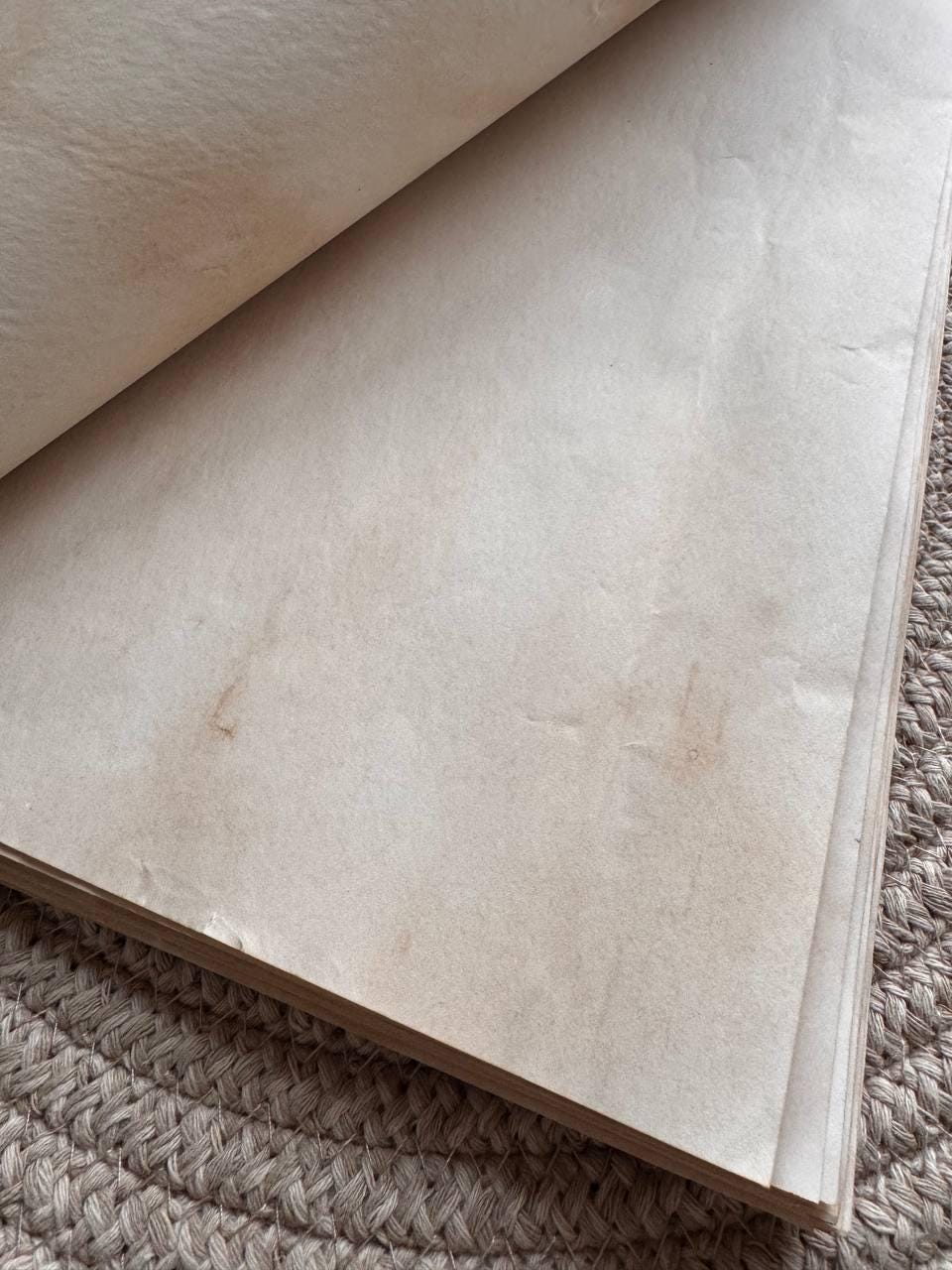 Handmade Tea Stained Paper A4 | 80gsm Aged Vintage Sheets for Junk Journal, Book Binding & Scrapbooking