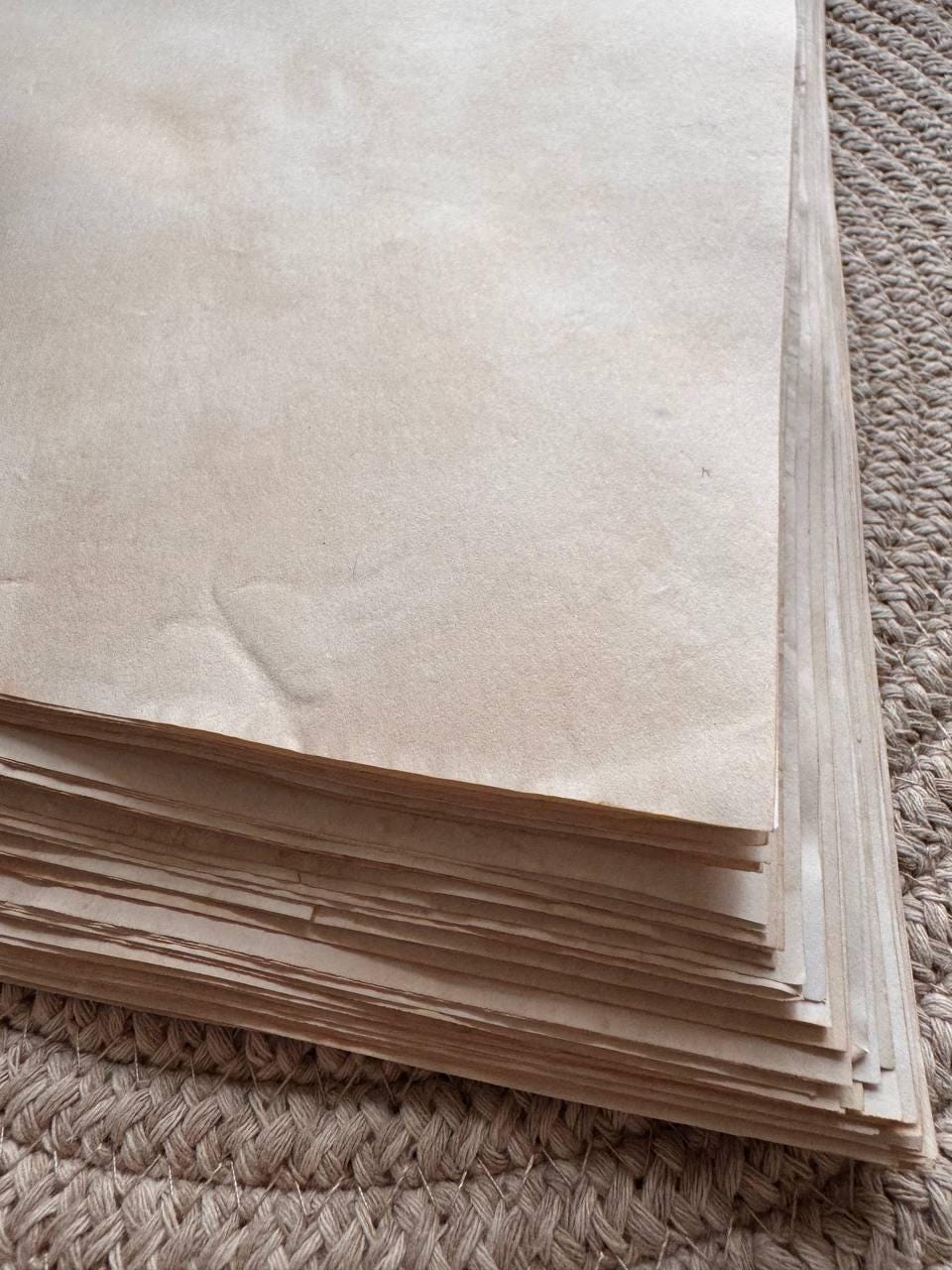 Handmade Tea Stained Paper A4 | 80gsm Aged Vintage Sheets for Junk Journal, Book Binding & Scrapbooking