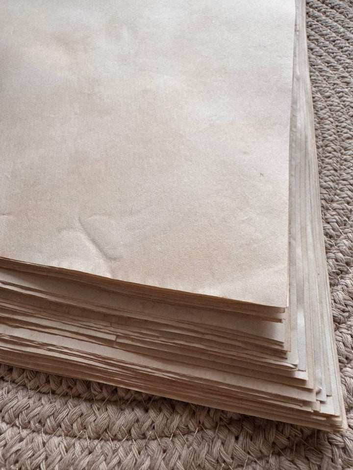 Handmade Tea Stained Paper A4 | 80gsm Aged Vintage Sheets for Junk Journal, Book Binding & Scrapbooking