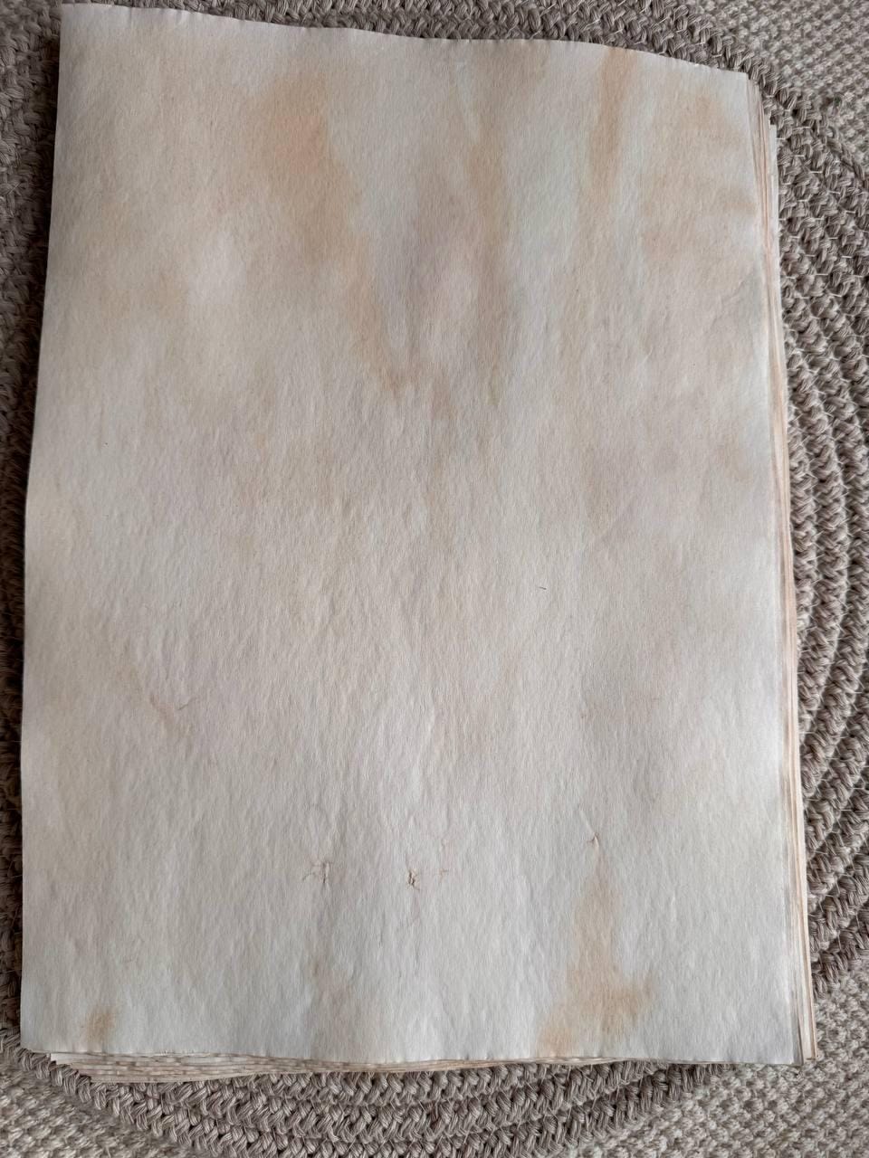 Handmade Tea Stained Paper A4 | 80gsm Aged Vintage Sheets for Junk Journal, Book Binding & Scrapbooking