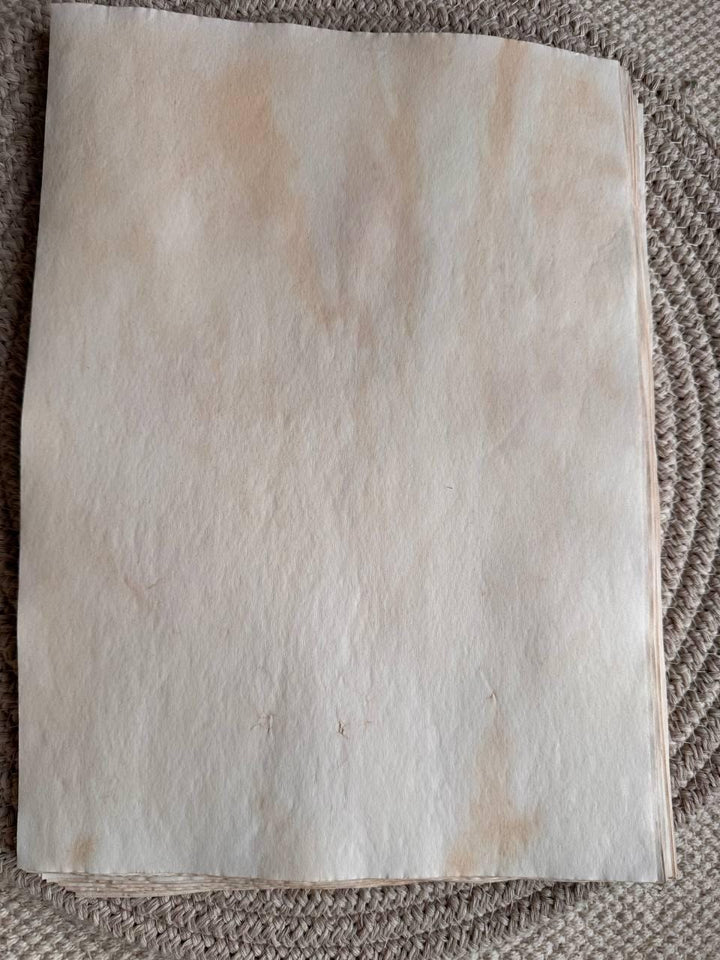 Handmade Tea Stained Paper A4 | 80gsm Aged Vintage Sheets for Junk Journal, Book Binding & Scrapbooking