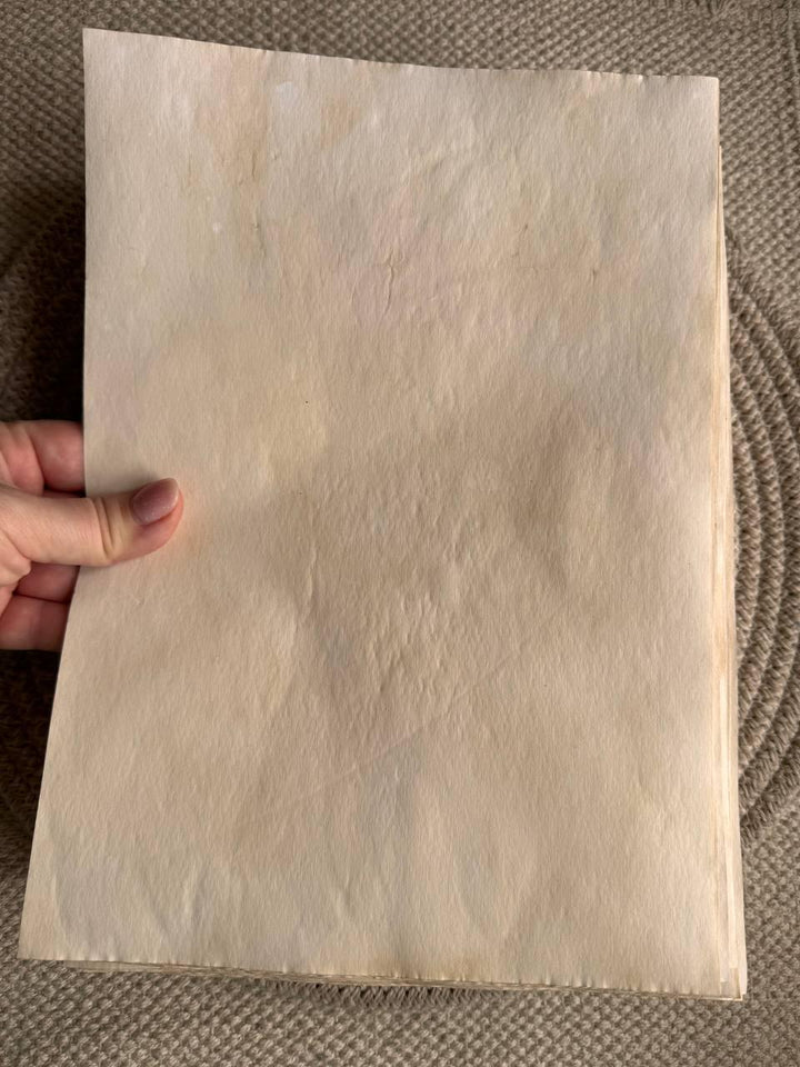 Handmade Tea Stained Paper A4 | 80gsm Aged Vintage Sheets for Junk Journal, Book Binding & Scrapbooking