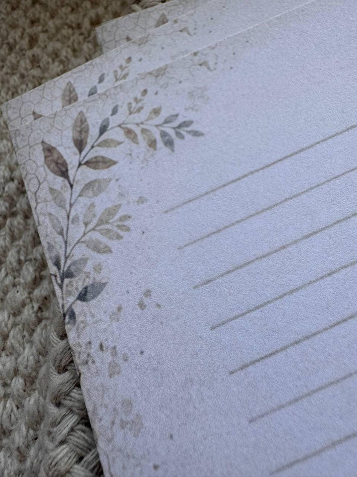 Vintage Notebook PagesA4,set includes 20sheets,A5 Journal Inserts, Handmade Lined Paper, Junk Journal Pages,Neutral Botanical Stationery Set