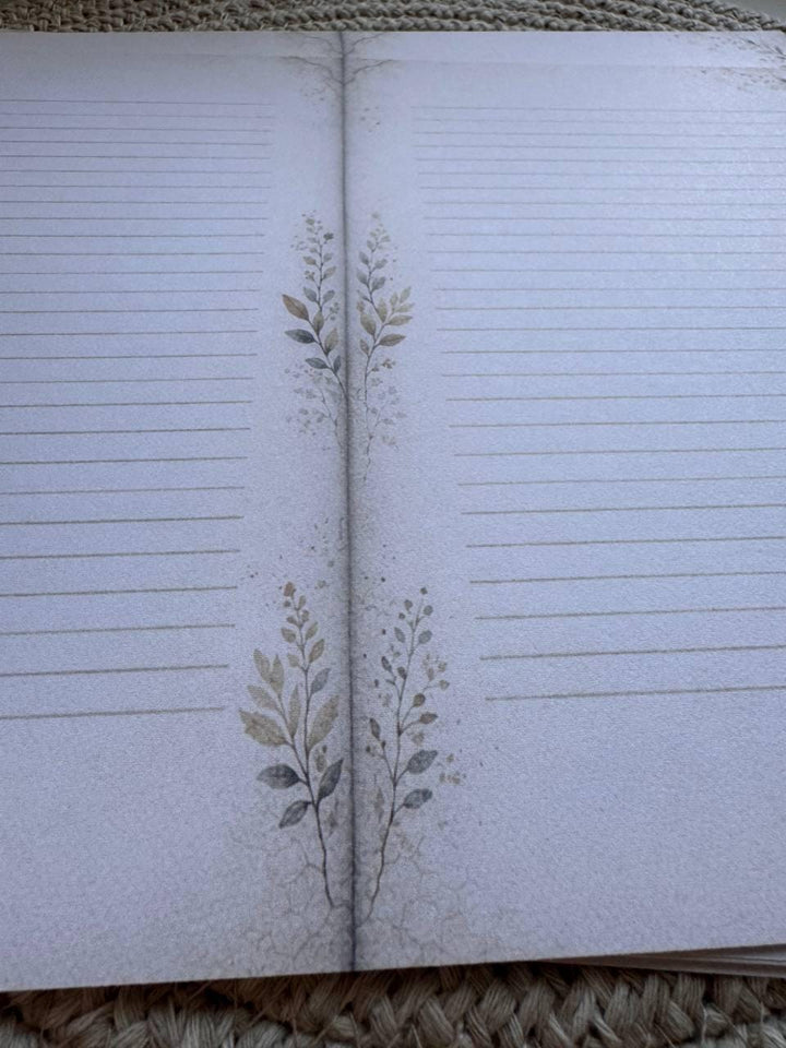 Vintage Notebook PagesA4,set includes 20sheets,A5 Journal Inserts, Handmade Lined Paper, Junk Journal Pages,Neutral Botanical Stationery Set