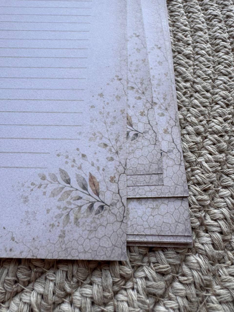 Vintage Notebook PagesA4,set includes 20sheets,A5 Journal Inserts, Handmade Lined Paper, Junk Journal Pages,Neutral Botanical Stationery Set