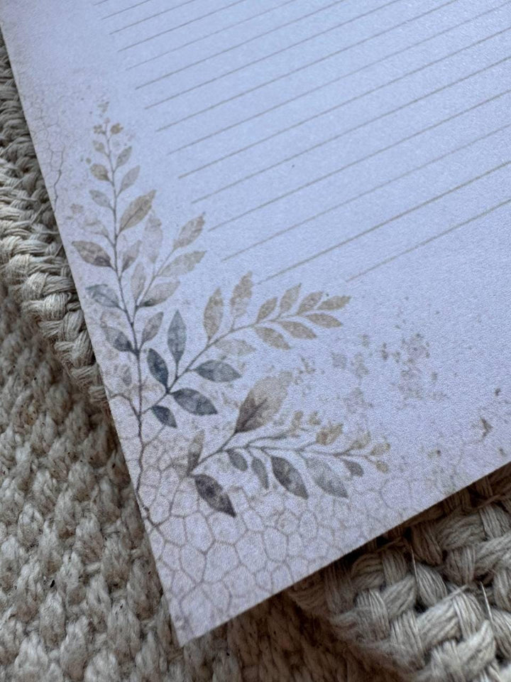 Vintage Notebook PagesA4,set includes 20sheets,A5 Journal Inserts, Handmade Lined Paper, Junk Journal Pages,Neutral Botanical Stationery Set