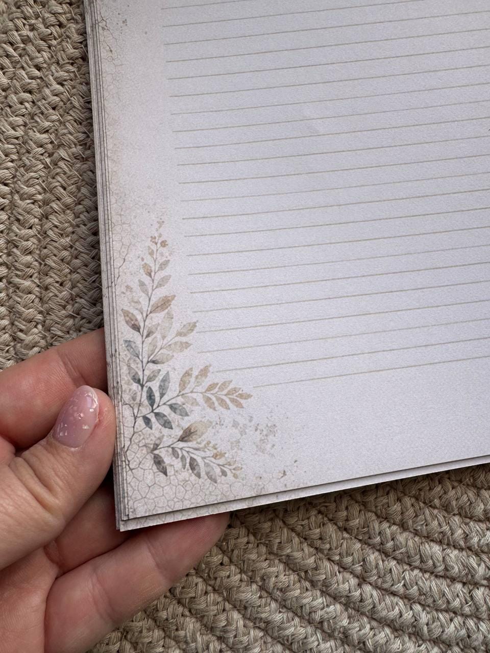 Vintage Notebook PagesA4,set includes 20sheets,A5 Journal Inserts, Handmade Lined Paper, Junk Journal Pages,Neutral Botanical Stationery Set