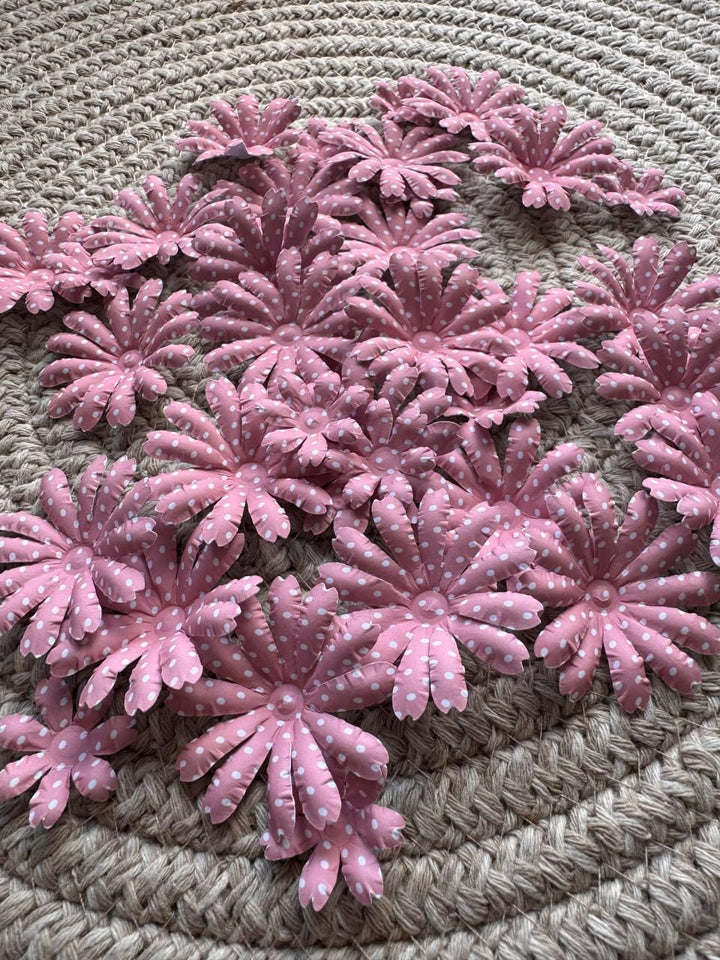 Set of 35 Handmade Paper Flowers, Vintage Floral Embellishments, Scrapbooking Flowers, Junk Journal Decor, Small Paper Blossoms
