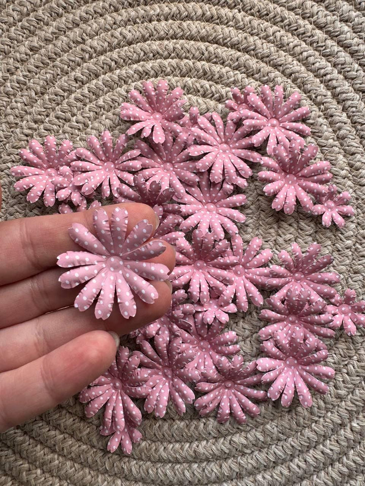 Set of 35 Handmade Paper Flowers, Vintage Floral Embellishments, Scrapbooking Flowers, Junk Journal Decor, Small Paper Blossoms