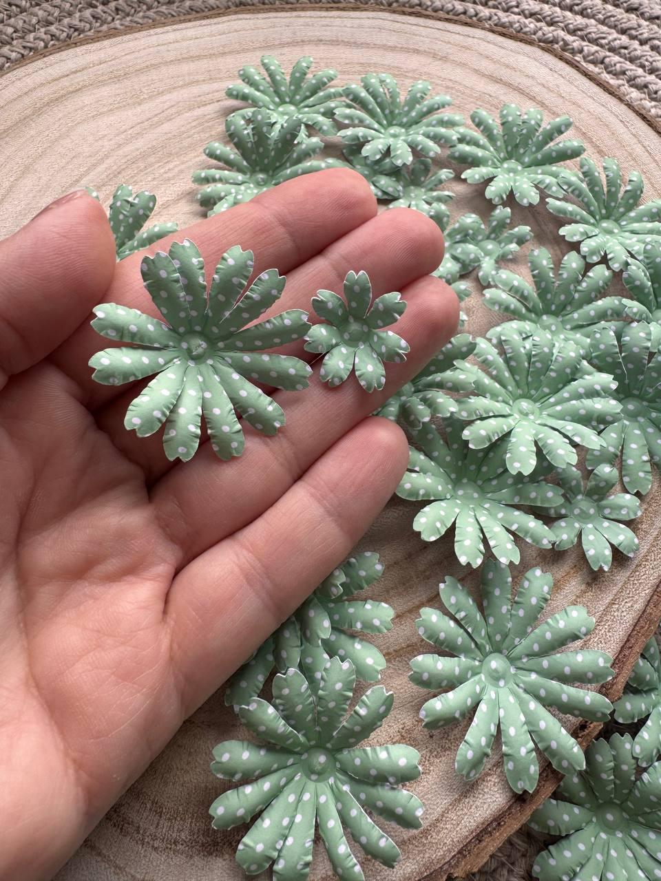 Set of 35 Handmade Paper Flowers, Vintage Floral Embellishments, Scrapbooking Flowers, Junk Journal Decor, Small Paper Blossoms