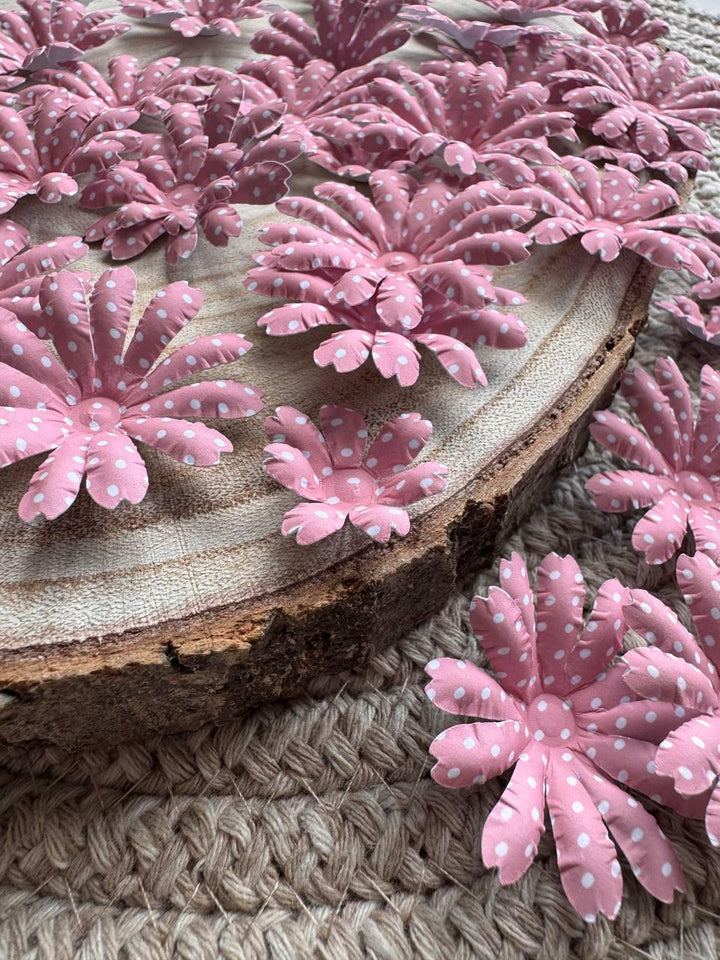 Set of 35 Handmade Paper Flowers, Vintage Floral Embellishments, Scrapbooking Flowers, Junk Journal Decor, Small Paper Blossoms