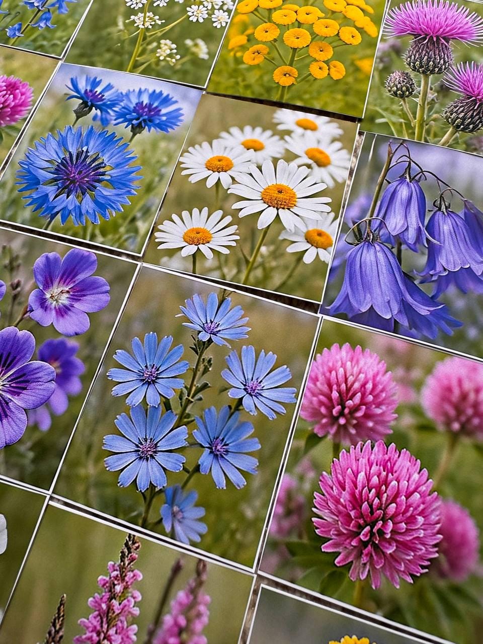 Set of 30 Wildflower Stickers Set, Meadow Flower Die Cuts, Botanical Scrapbook Stickers, Floral Journal Ephemera, Cottagecore Flower Pack