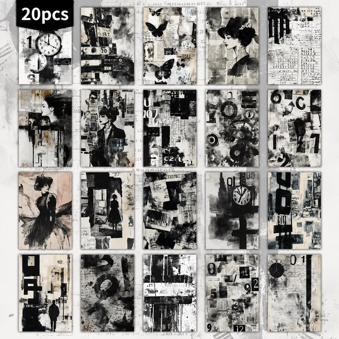 Set of 20 Victorian Vintage Postcards, Pin Up Style Ephemera, Junk Journal Supplies, Antique Illustration Cards, Scrapbooking Collage Paper