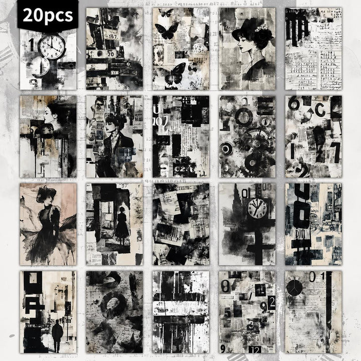 Set of 20 Victorian Vintage Postcards, Pin Up Style Ephemera, Junk Journal Supplies, Antique Illustration Cards, Scrapbooking Collage Paper